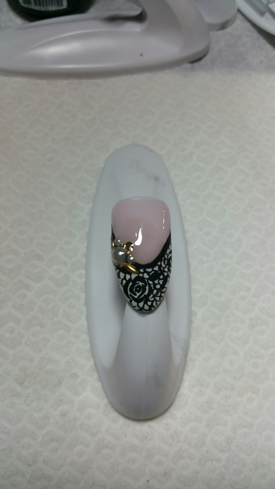 Black Lace Nail Art