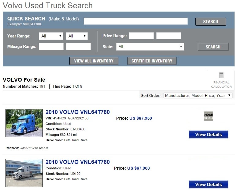 Volvo Launches Premium Certified Used Truck Program