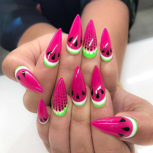 20 Delicious Manicures for National Watermelon Day