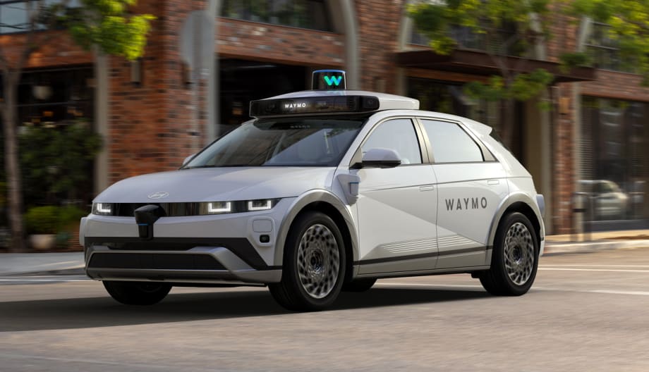 A rendering of the 6th-generation Waymo Driver on Hyundai’s all-electric IONIQ 5 SUV