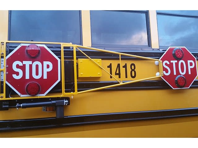 West Virginia district testing electrical extended school bus stop arm