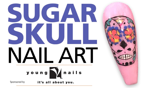 Dia de los Muertos Sugar Skull Nail Tutorial