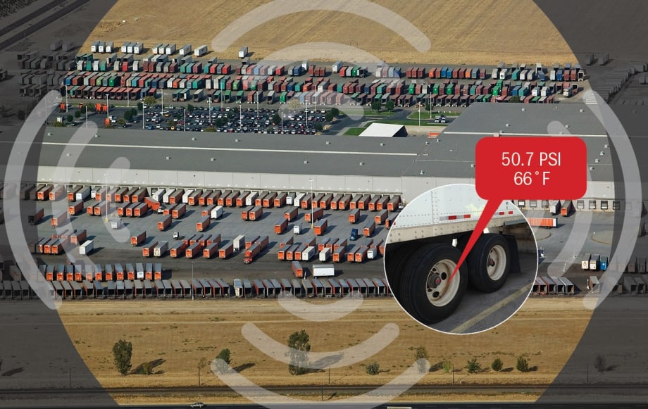 Doran TPMS Checks Trailer Tire Pressure in the Yard