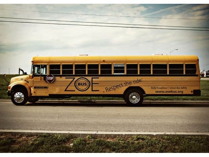 ZoeBus instructs on bus safety, bullying prevention