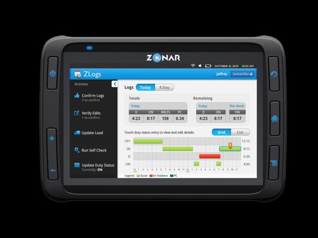 GreenRoad driver feedback app offered on Zonar tablet