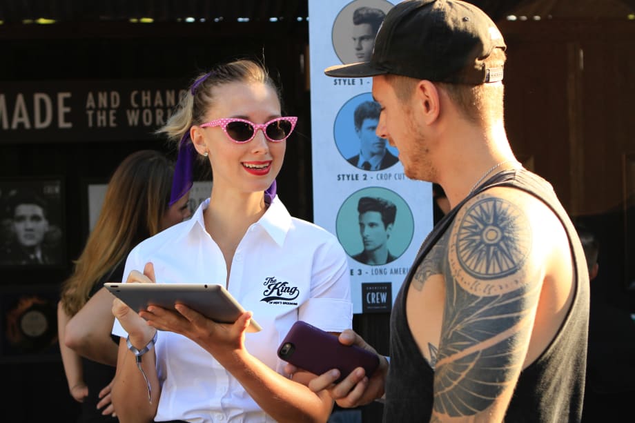 American Crew's Blue Suede Barbershop Stops at North Coast Music Festival in Chicago