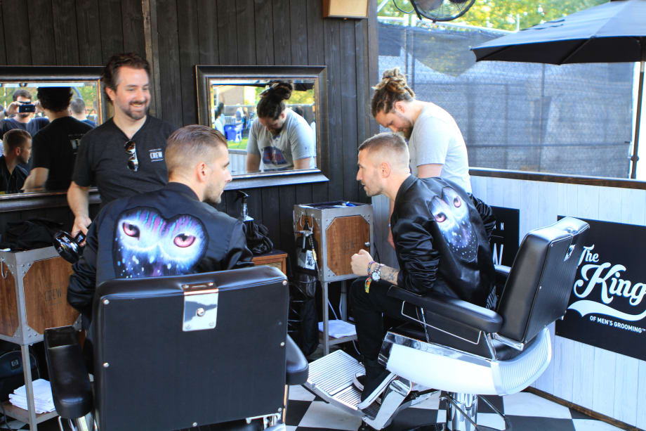 American Crew's Blue Suede Barbershop Stops at North Coast Music Festival in Chicago