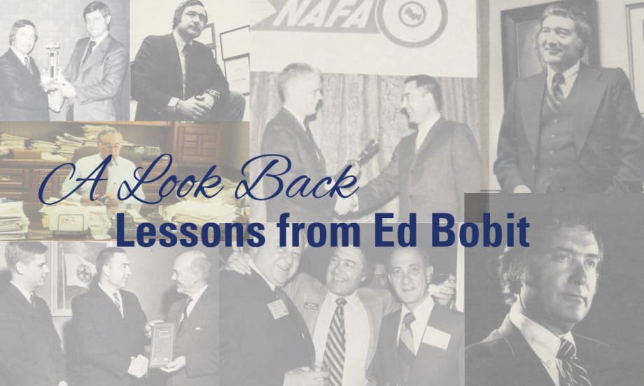 An Automotive Fleet graphic noting lessons from Ed Bobit.