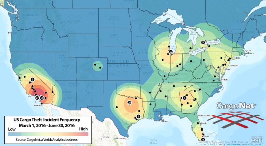 Cargo Thefts Drop but Average Loss Rises