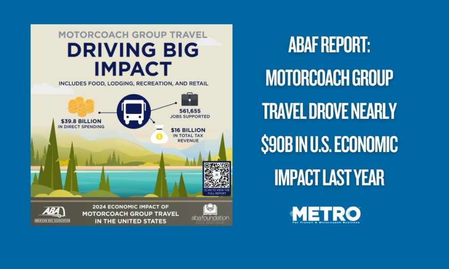 Motorcoach Group Travel Drove Nearly $90B in U.S. Economic Impact Last Year