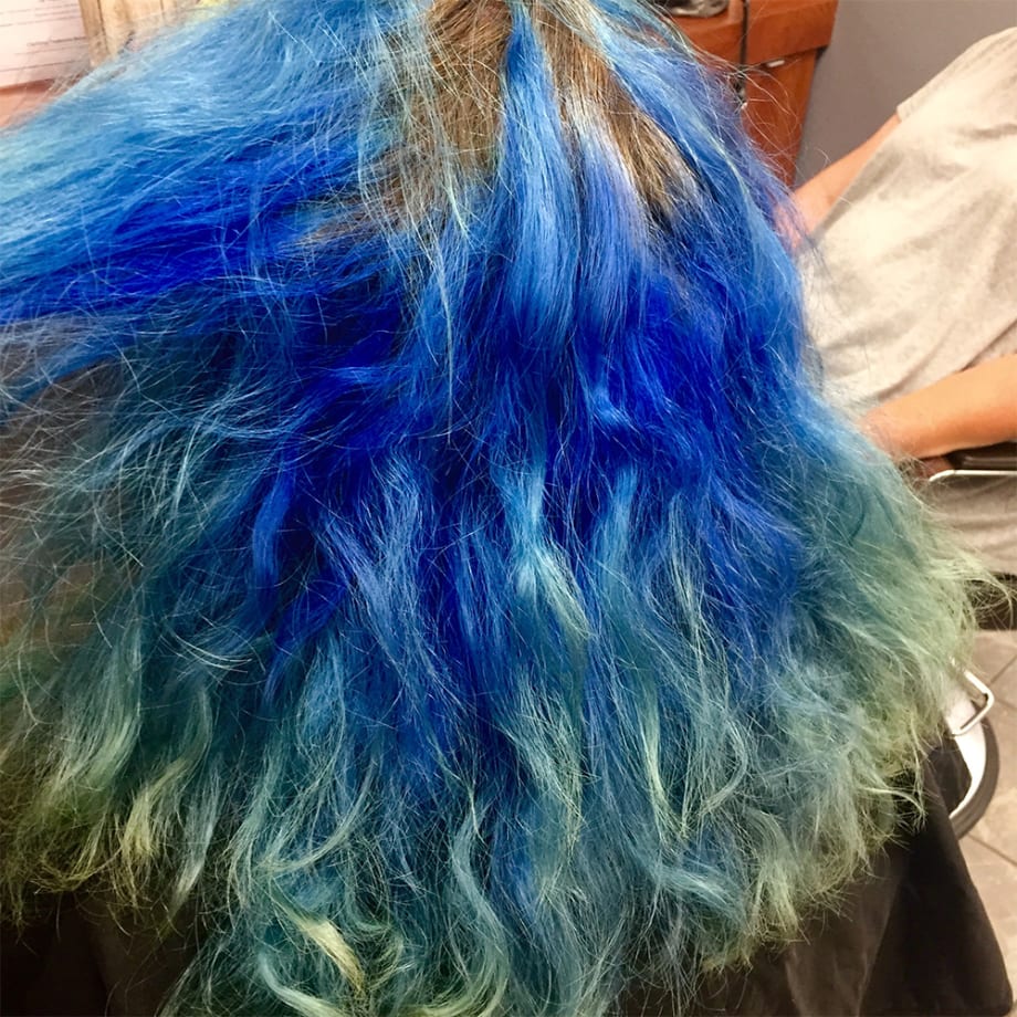 TRANSFORMATION: Goodbye Fantasy Blue - Hello Natural Haircolor!