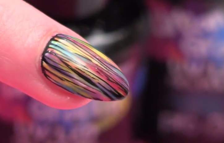 Abstract Graffiti Design with Gel-Polish
