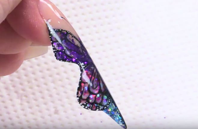 How to Sculpt an Acrylic Butterfly Nail