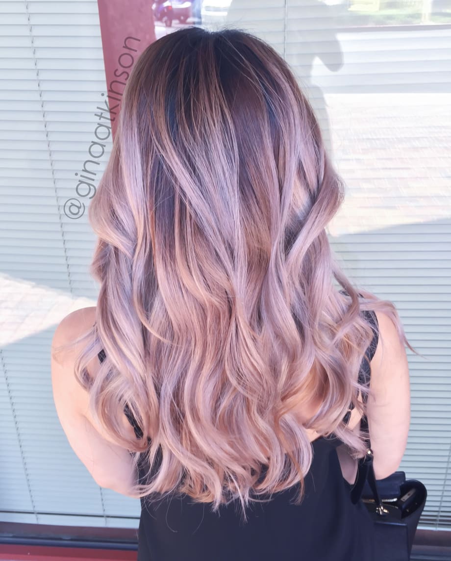 TRANSFORMATION: Low-Maintenance Dusty Pink Balayage