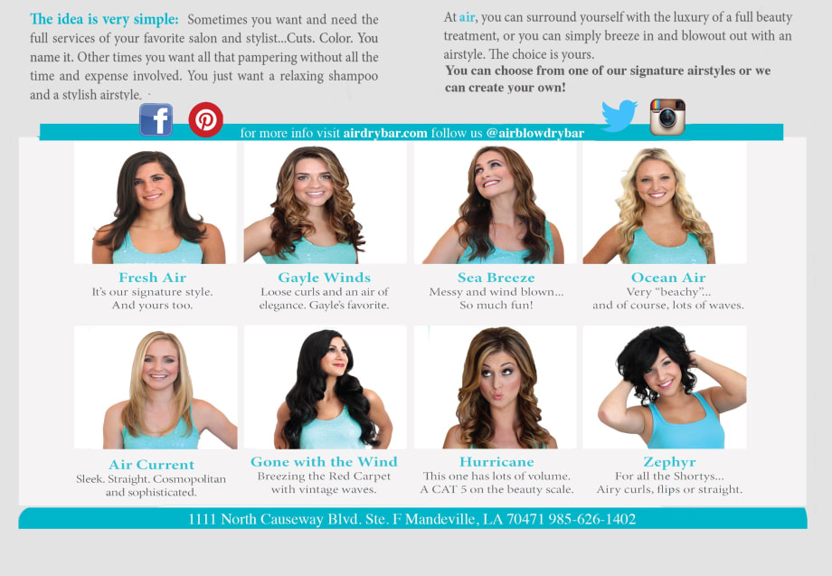 STAMP 2015: Air Blow Dry and Salon's Menu
