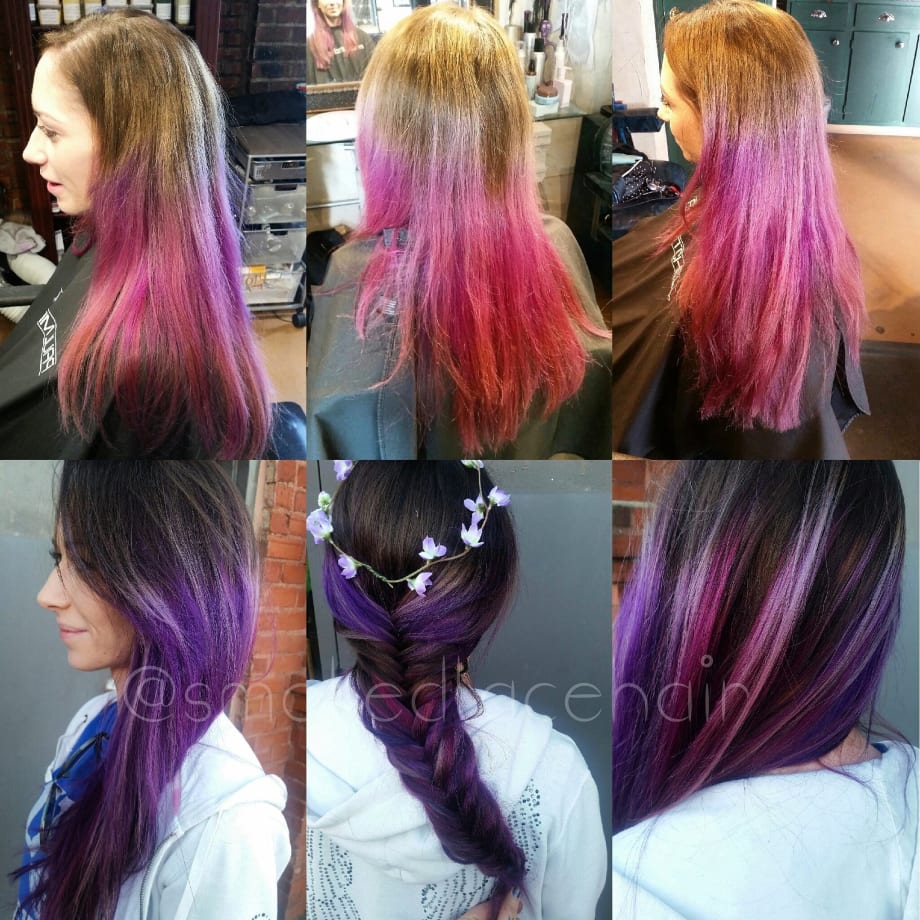 TRANSFORMATION: Faded Pink to Royal Purple Haircolor