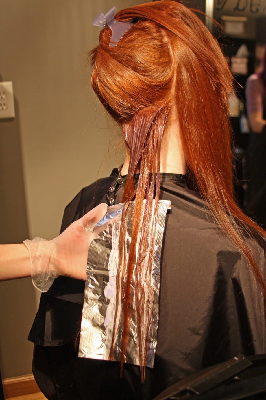 TRANSFORMATION: Level 7 Natural Redhead to Violet with Accents of Lavender