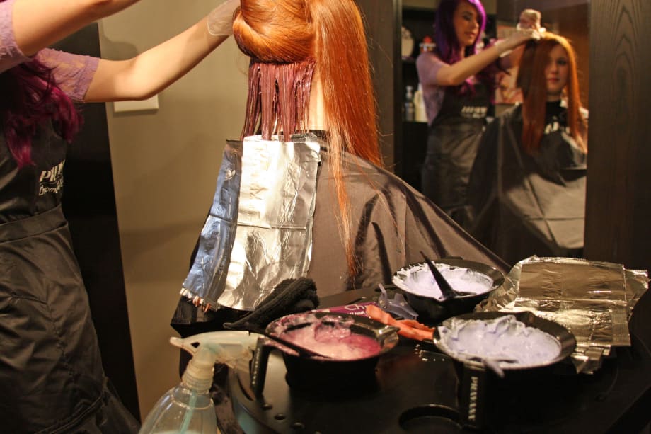 TRANSFORMATION: Level 7 Natural Redhead to Violet with Accents of Lavender