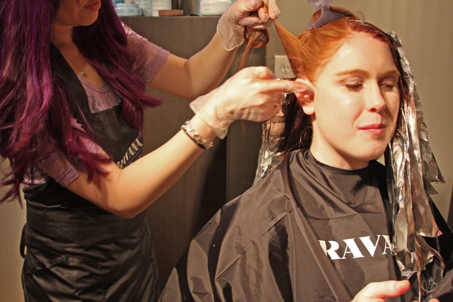 TRANSFORMATION: Level 7 Natural Redhead to Violet with Accents of Lavender