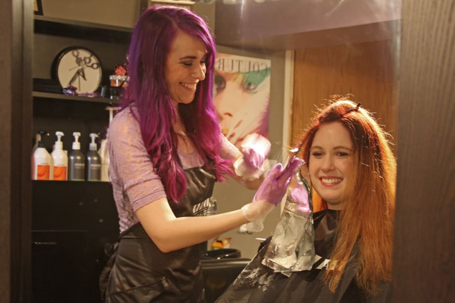 TRANSFORMATION: Level 7 Natural Redhead to Violet with Accents of Lavender