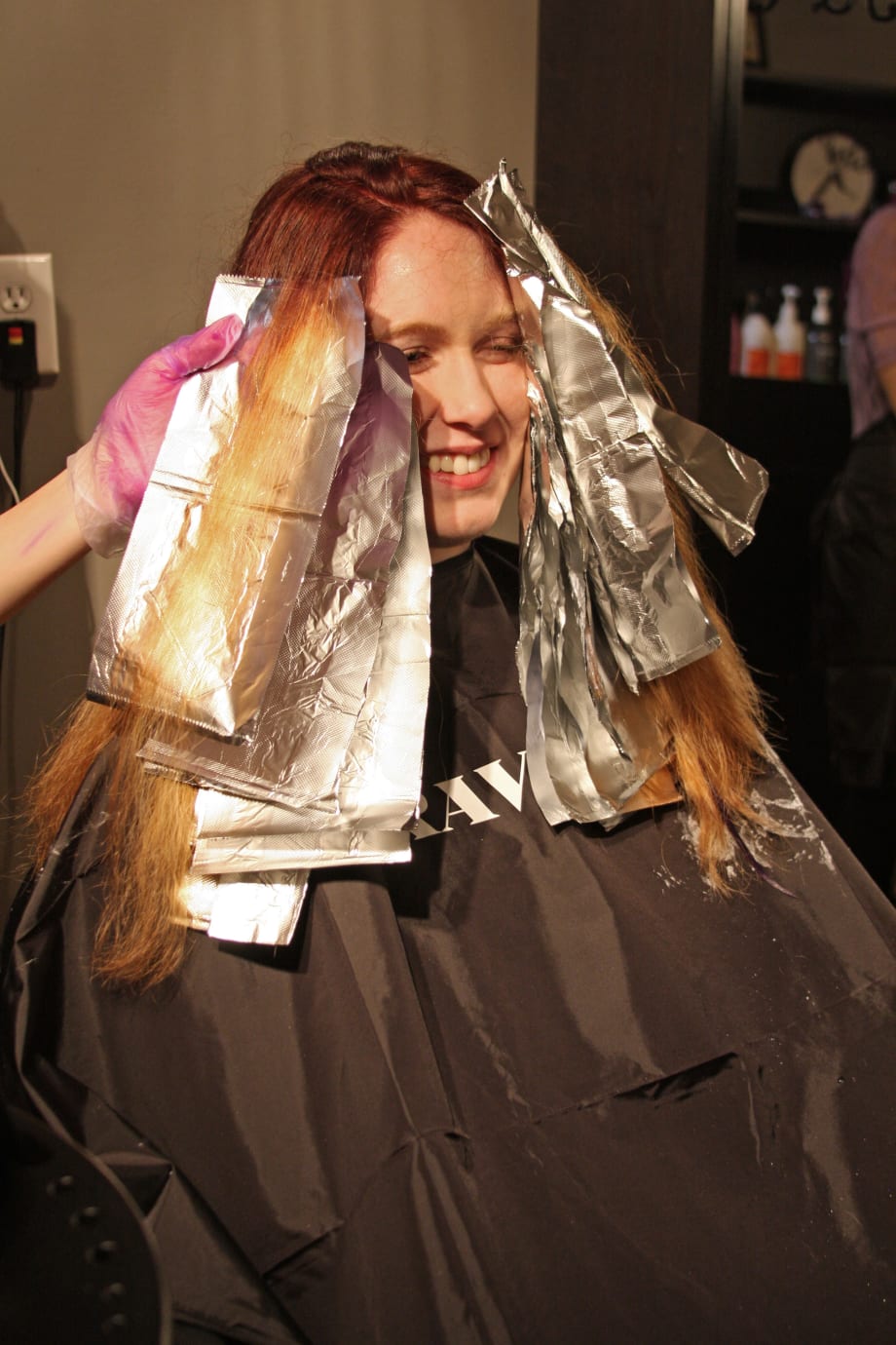 TRANSFORMATION: Level 7 Natural Redhead to Violet with Accents of Lavender