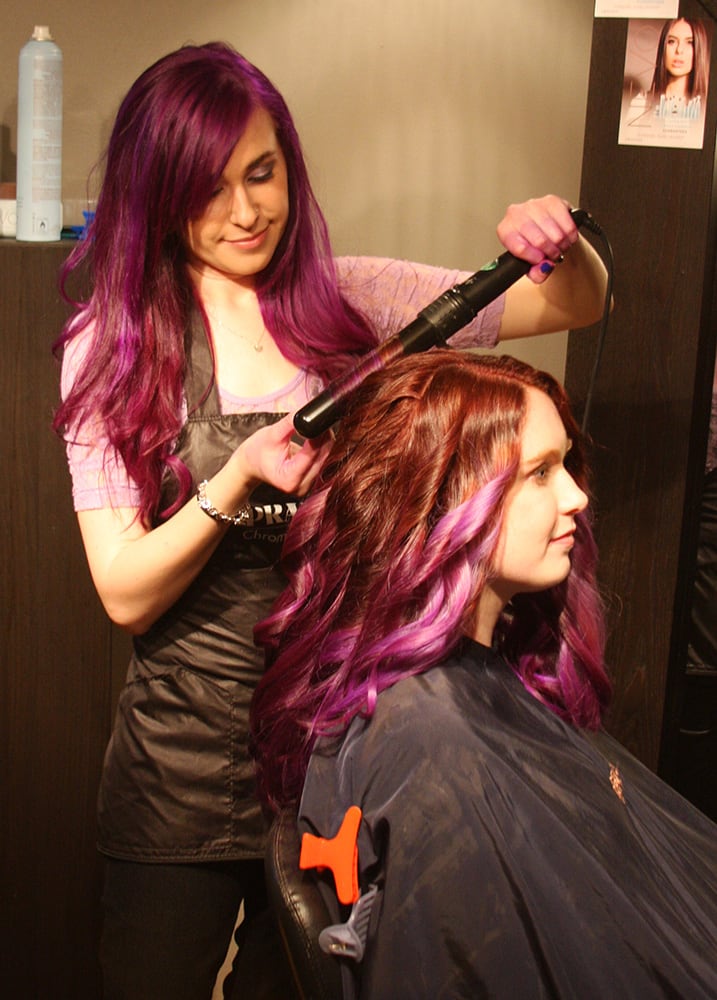 TRANSFORMATION: Level 7 Natural Redhead to Violet with Accents of Lavender