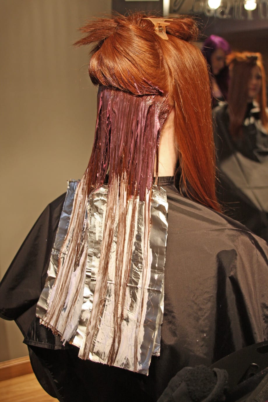TRANSFORMATION: Level 7 Natural Redhead to Violet with Accents of Lavender