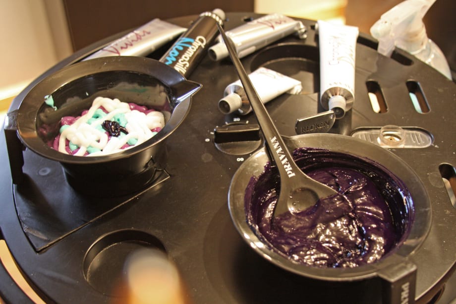TRANSFORMATION: Level 7 Natural Redhead to Violet with Accents of Lavender