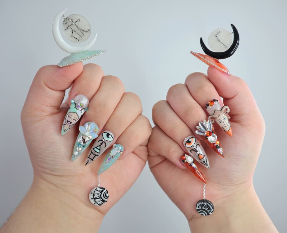 NTNA S. 7 Challenge 2: Gemini and Aries Nail Art (Ally)