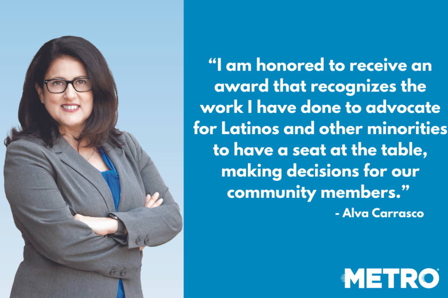 Carrasco Honored with 2021 Latino Leadership Award