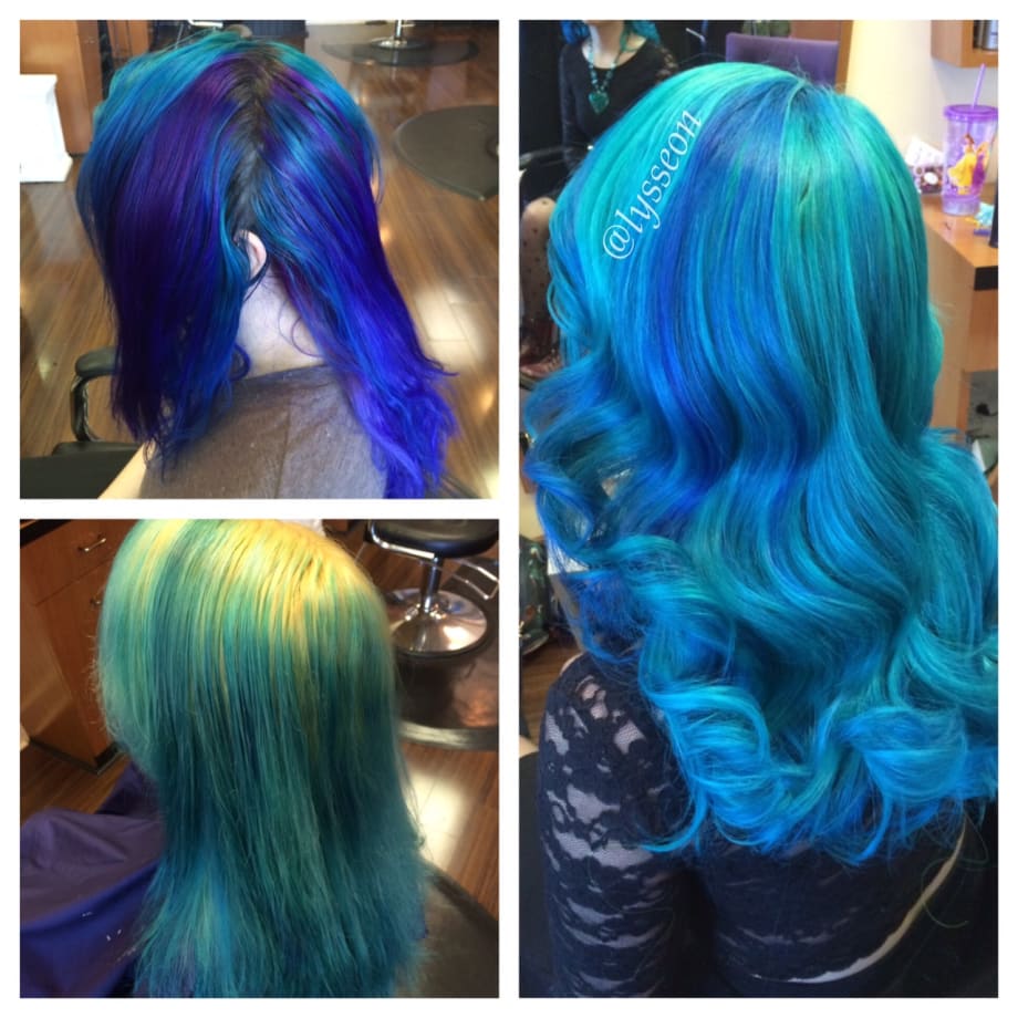 TRANSFORMATION: Neon Turquoise Mermaid