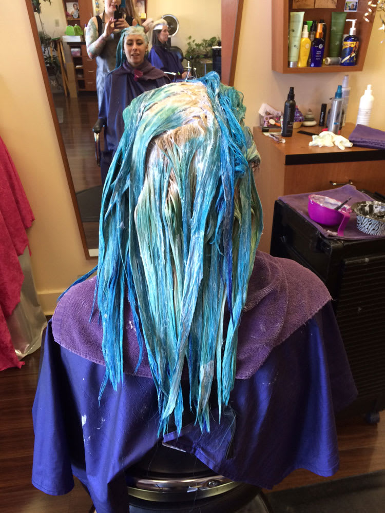 TRANSFORMATION: Neon Turquoise Mermaid