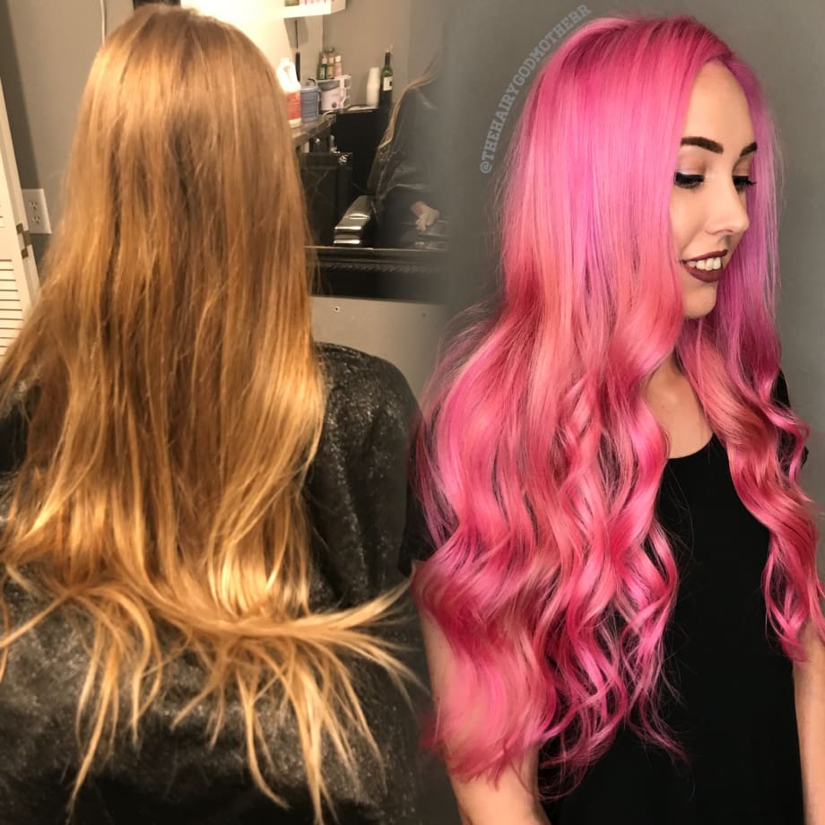 Faded Apricot To Powerful Pink