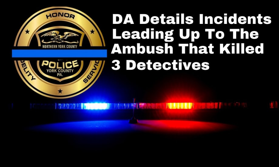 York County Police Department official badge with blue and red emergency lights