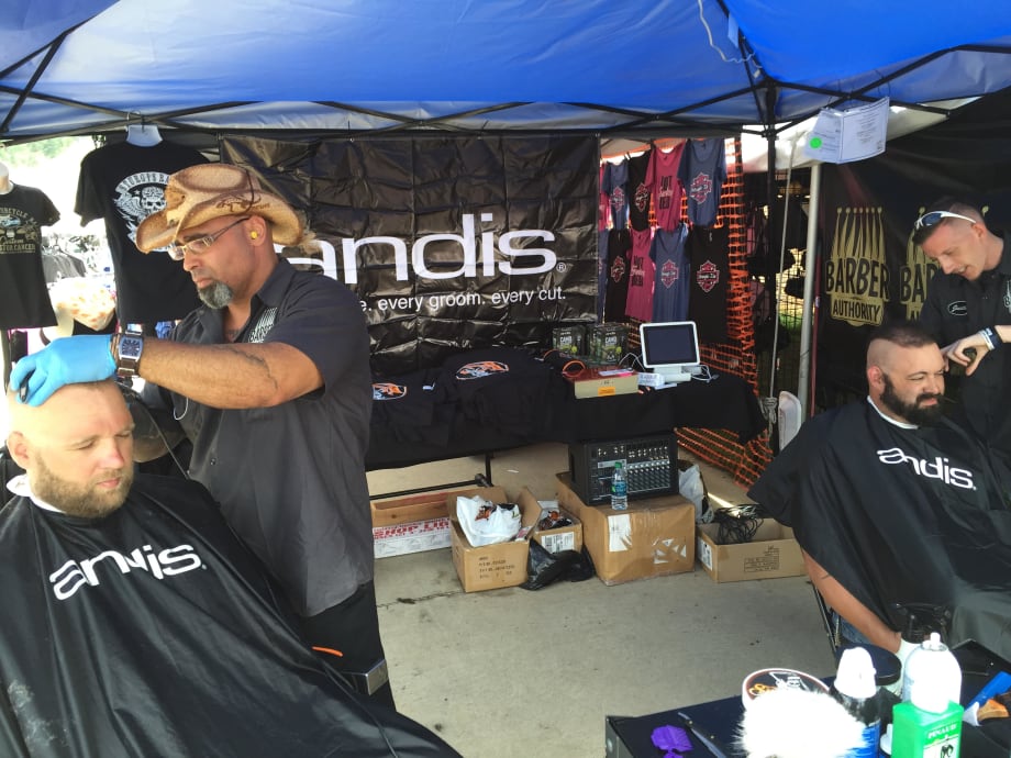 Andis Supports Barber Authority's Cuts for Cancer Fundraiser at Sturgis