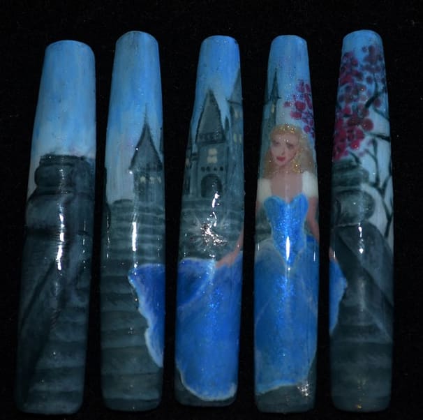 Cinderella-Inspired Nail Art