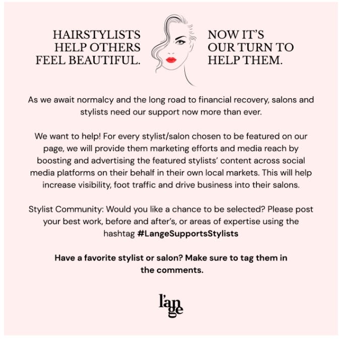 L'ange Hair Helping Hairstylists Recover with Unique Social Program 