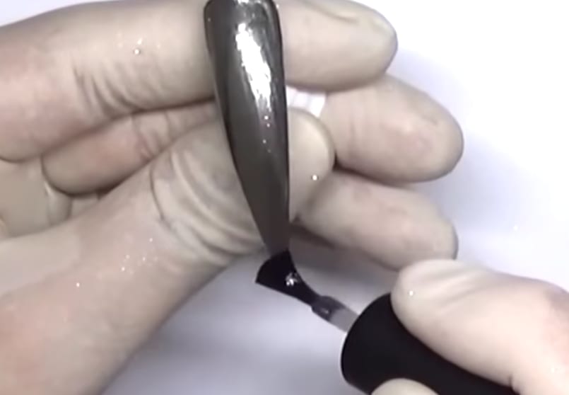 Aora Silver Color Metal/Chrome Nails