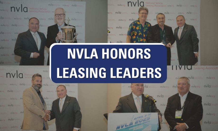 A collage of award recipients with the text "NVLA Honors Leasing Leaders".