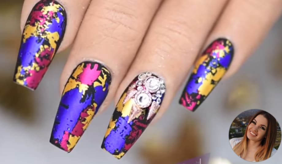Colored Foil Nail Art