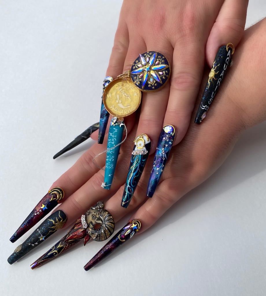 NTNA S. 7 Challenge 2: Latitude and Longitude Nail Art (April)