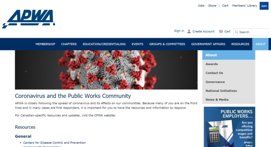 APWA Releases COVID-19 Resources Webpage