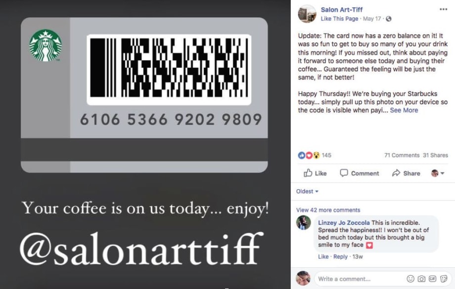 STAMP 2018: Reward Your Facebook Following With a Starbucks Gift Card