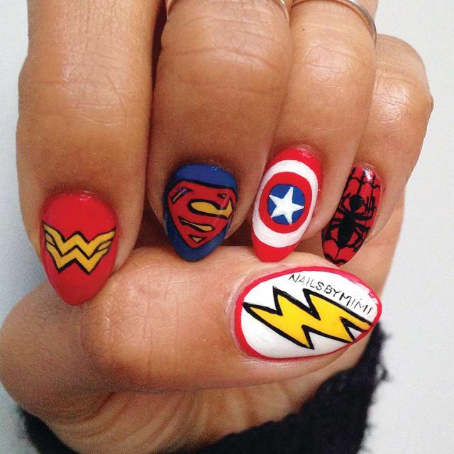 Nail Art Superheroes Appear at NY Comic Con