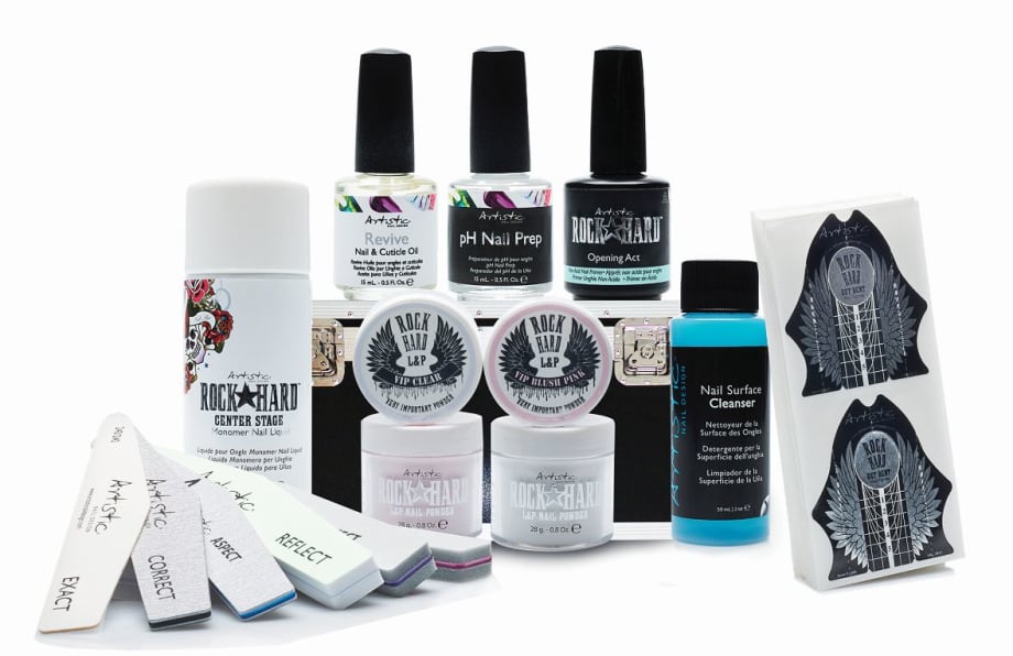 Artistic Nail Design's Rock Hard Liquid-and-Powder Application