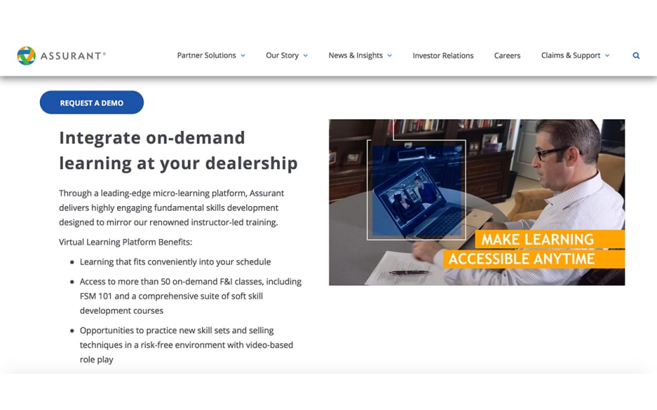 Assurant Global Automotive Continues to Enhance Virtual Training Offering with Addition of American Financial & Automotive Services Sales Course