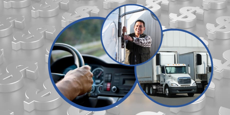 Truck driver pay graphic.