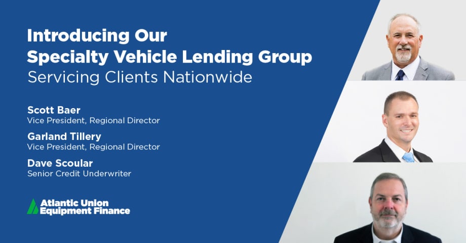Atlantic Union Launches Specialty Vehicle Lending Services