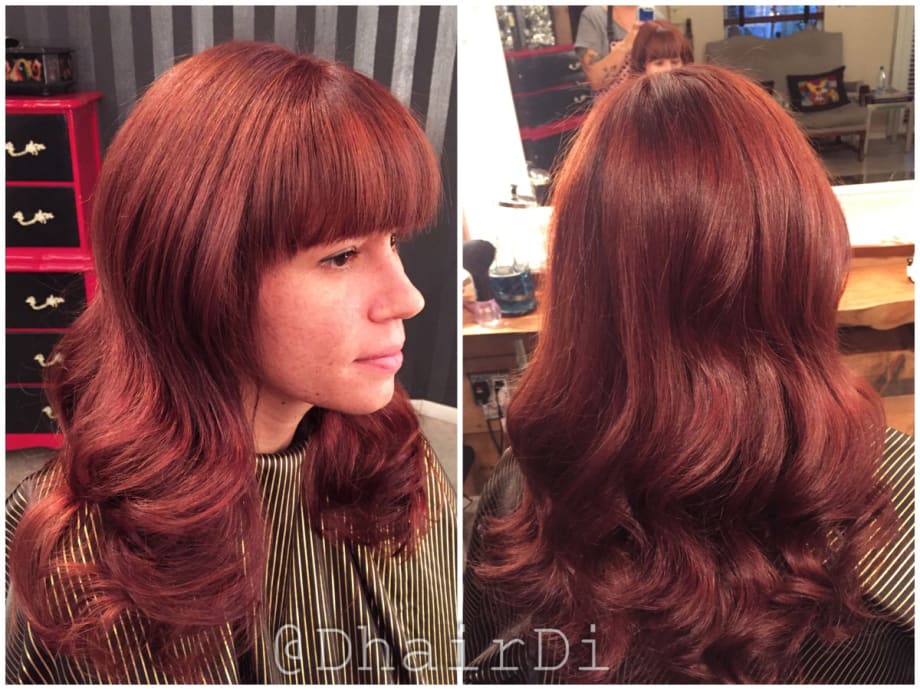 COLOR CORRECTION:  Box Black to Vibrant Auburn by Diana Lopez