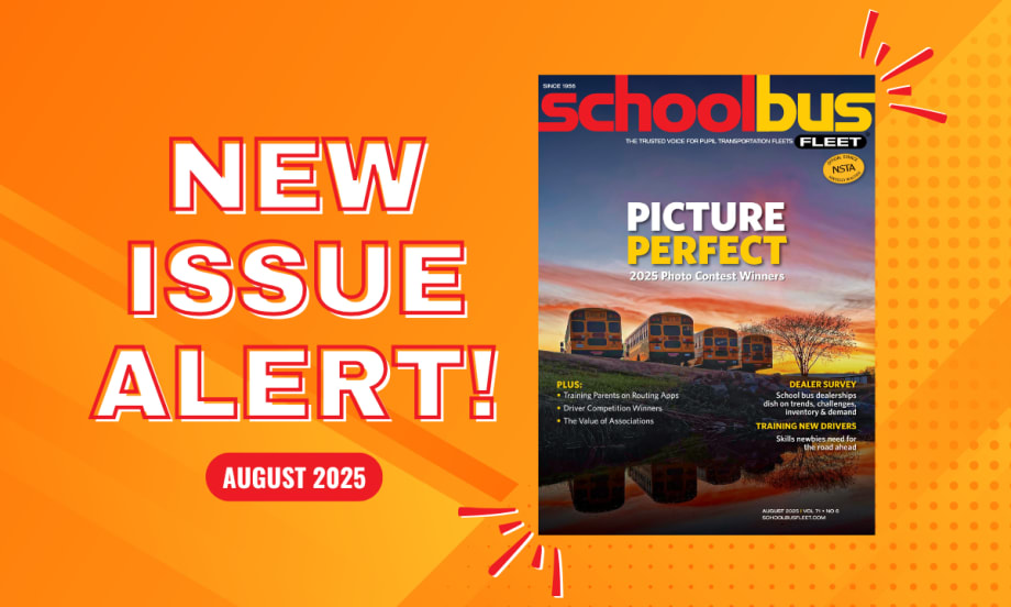 An orange graphic with the August 2025 SBF magazine cover and text reading "New Issue Alert!"